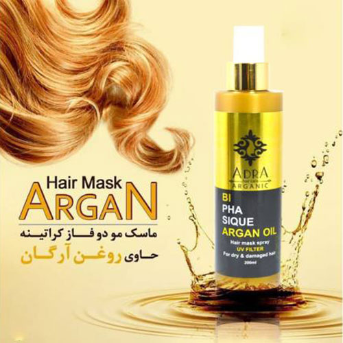 ماسک مو دو فاز آدرا مدل Arganic حجم 200 میلی لیتر